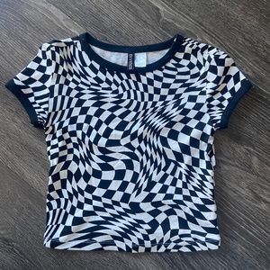 Black and white crop top